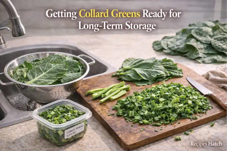 Getting Collard Greens Ready for Long-Term Storage