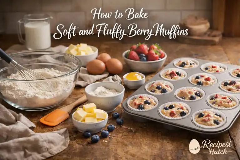 How to Bake Soft and Fluffy Berry Muffins