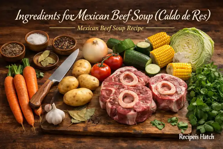 Ingredients for Mexican Beef Soup