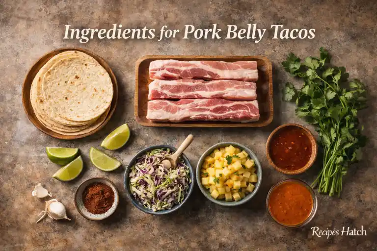 Ingredients for Pork Belly Tacos