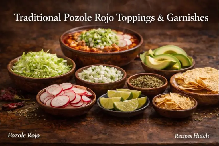 Traditional Pozole Rojo Toppings & Garnishes