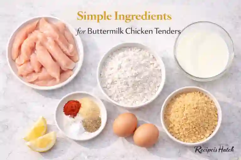 Ingredients for Buttermilk Chicken Tenders