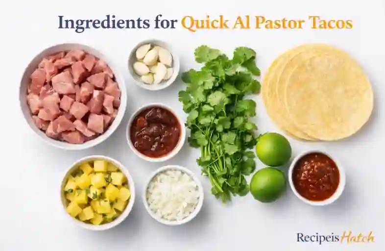 Ingredients for Quick Al Pastor Tacos