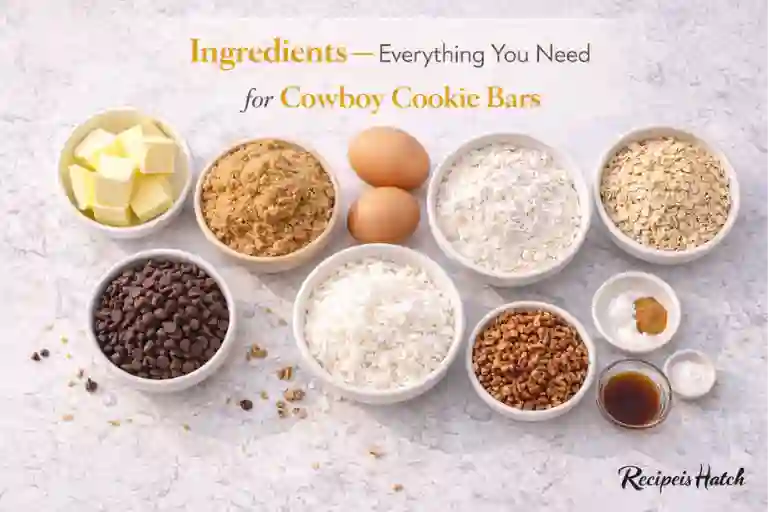Ingredients – Everything You Need for Cowboy Cookie Bars