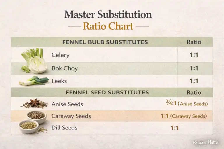 Master Substitution Ratio Chart
