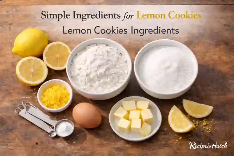 Simple Ingredients for Lemon Cookies