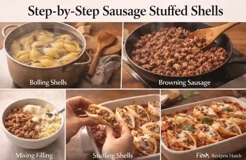Step-by-Step Sausage Stuffed Shells
