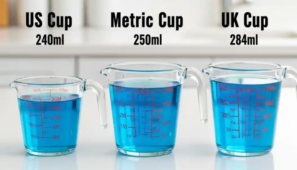US Cup vs Metric Cup vs UK Cup