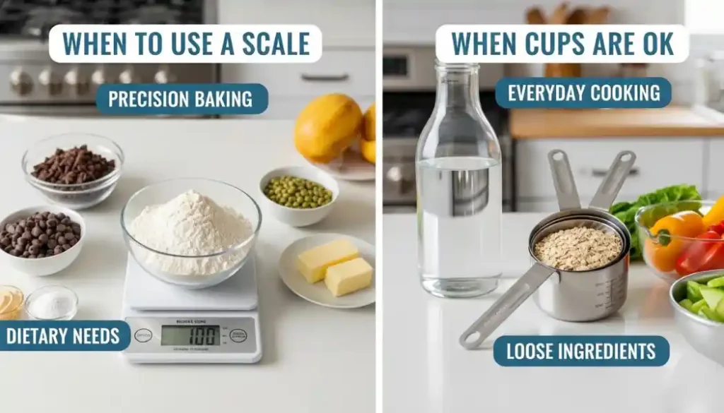 When to Use a Kitchen Scale Instead of Cups