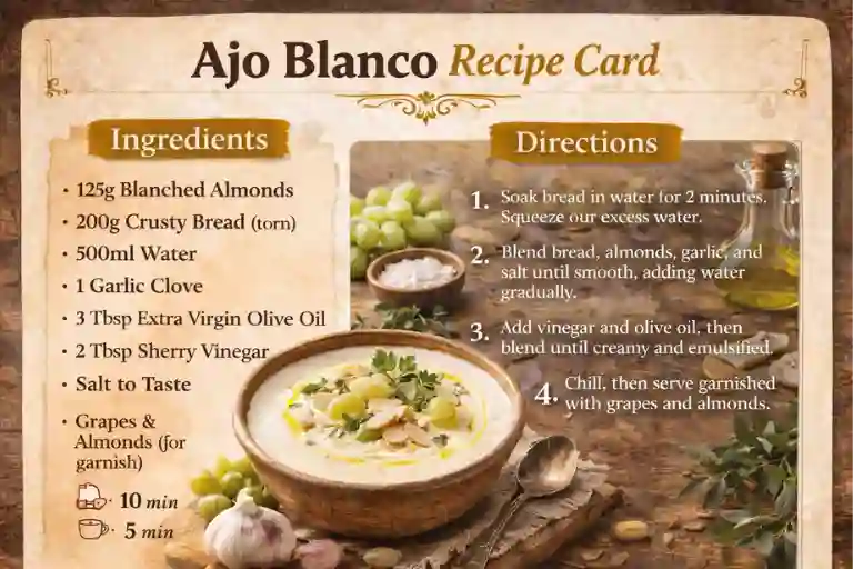 Ajo Blanco Recipe Card