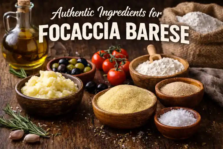 Authentic Ingredients for Focaccia Barese