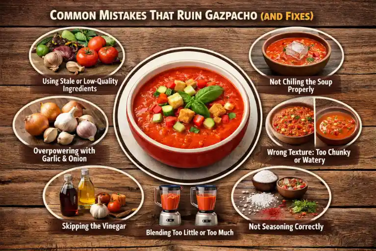 Common Mistakes That Ruin Gazpacho (And Fixes)