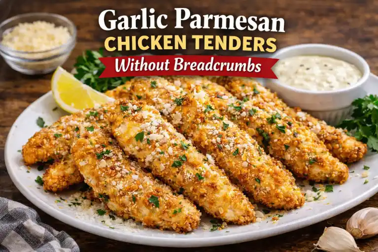 Garlic Parmesan Chicken Tenders Without Breadcrumbs