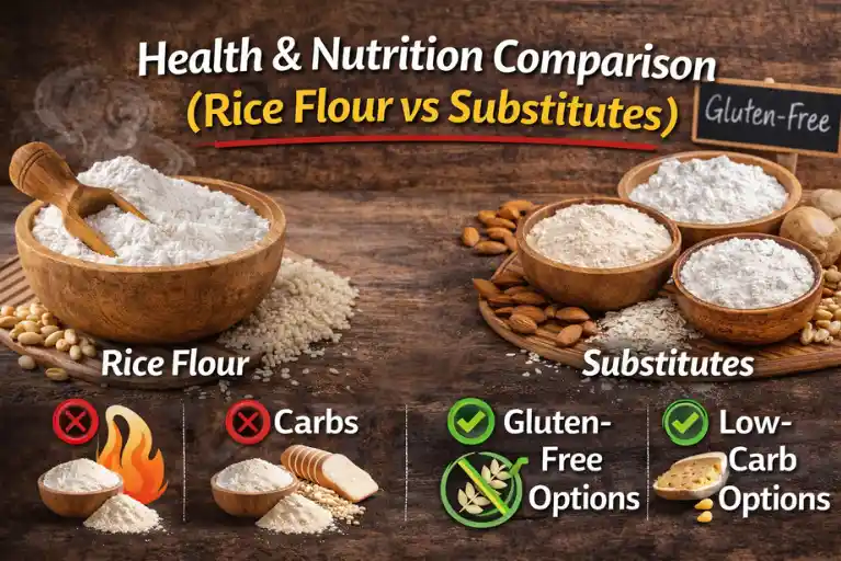 Health & Nutrition Comparison (Rice Flour vs Substitutes)