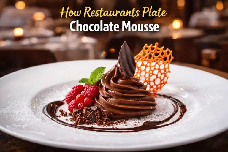 How Restaurants Plate Chocolate Mousse