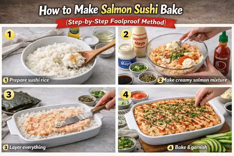 How to Make Salmon Sushi Bake (Step-by-Step Foolproof Method)