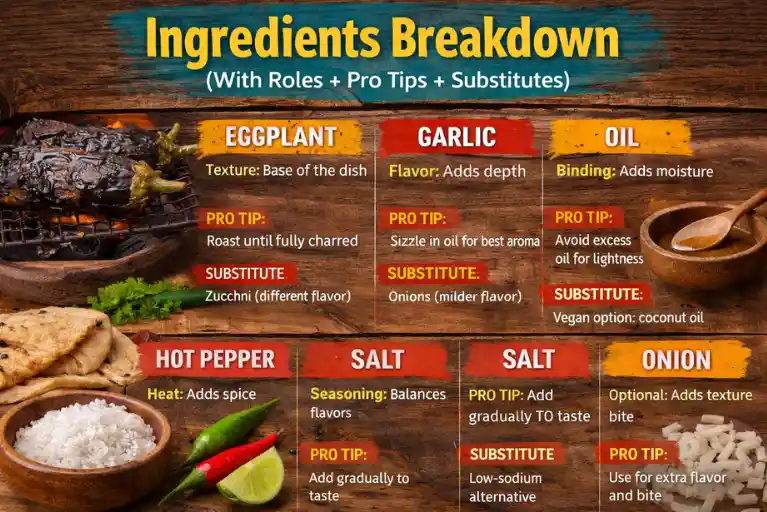 Ingredients Breakdown (With Roles + Pro Tips + Substitutes)