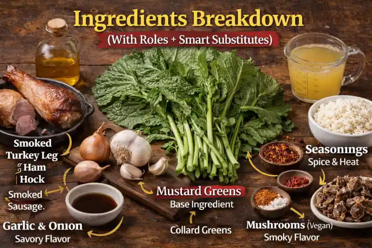 Ingredients Breakdown (With Roles + Smart Substitutes)