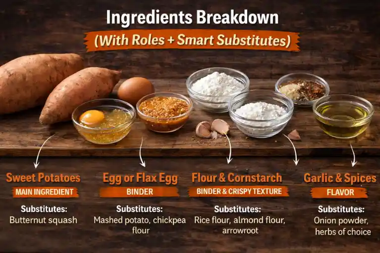 Ingredients Breakdown (With Roles + Smart Substitutes)