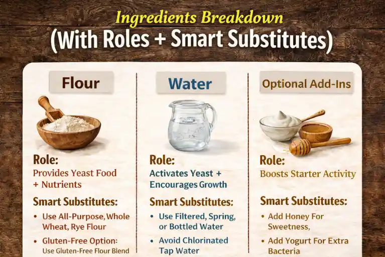 Ingredients Breakdown (With Roles + Smart Substitutes)