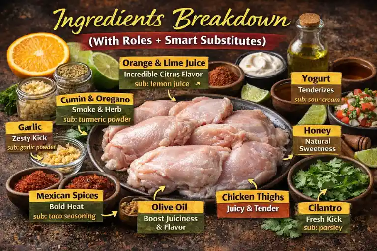 Ingredients Breakdown (With Roles + Smart Substitutes)