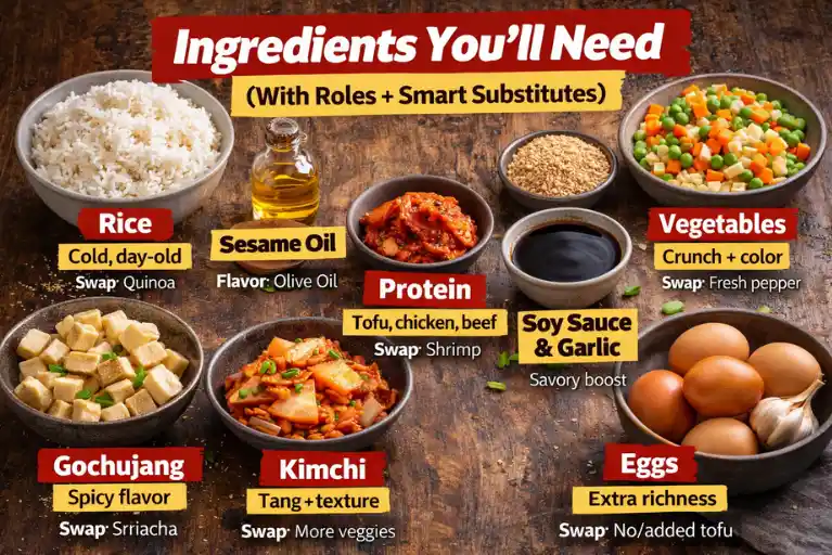 Ingredients You’ll Need (With Roles + Smart Substitutes)
