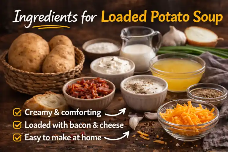 Ingredients for Loaded Potato Soup