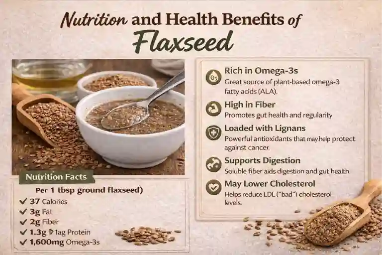 Nutrition and Health Benefits of Flaxseed