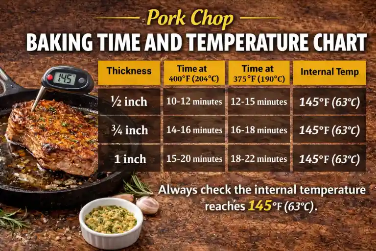 Pork Chop Baking Time and Temperature Chart