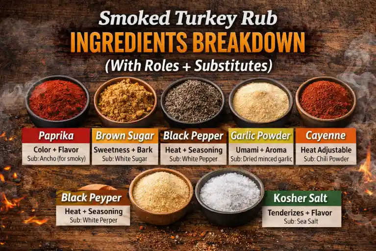 Smoked Turkey Rub Ingredients Breakdown (With Roles + Substitutes)