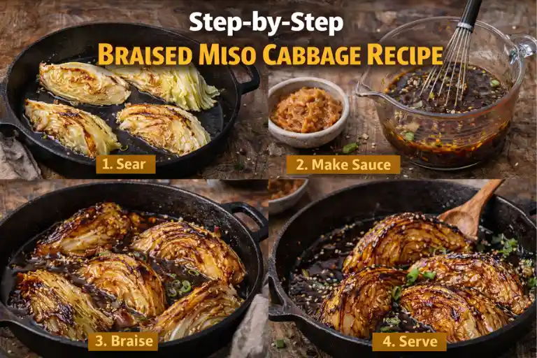 Step-by-Step Braised Miso Cabbage Recipe