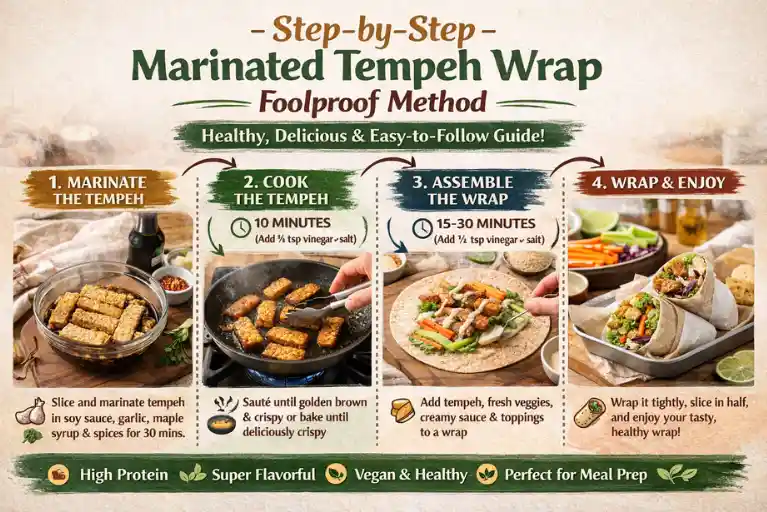 Step-by-Step Marinated Tempeh Wrap (Foolproof Method)