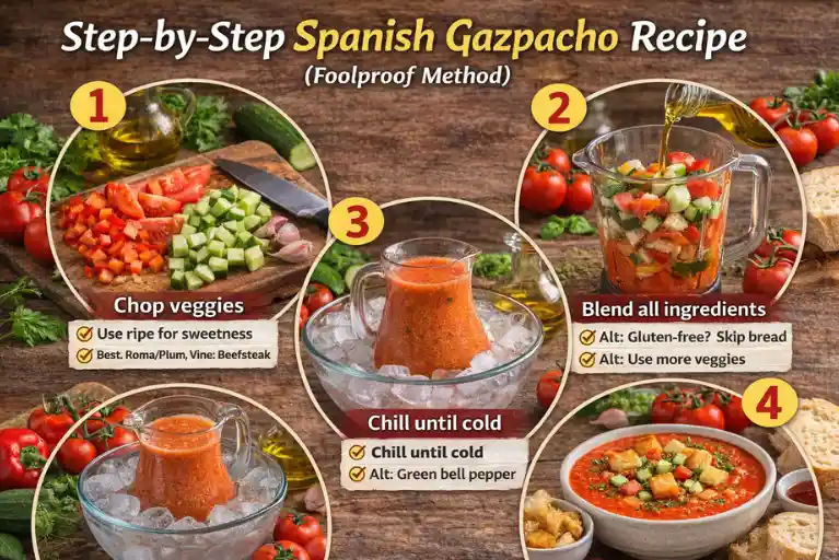 Step-by-Step Spanish Gazpacho Recipe (Foolproof Method)