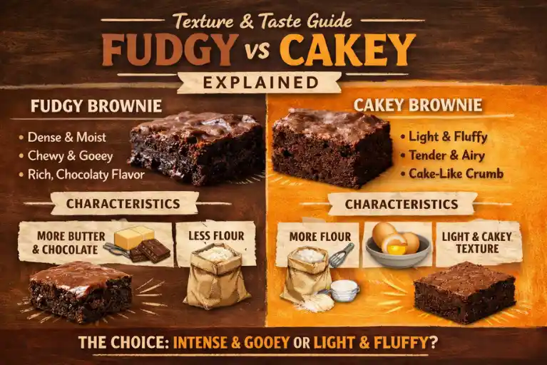 Texture & Taste Guide (Fudgy vs Cakey Explained)