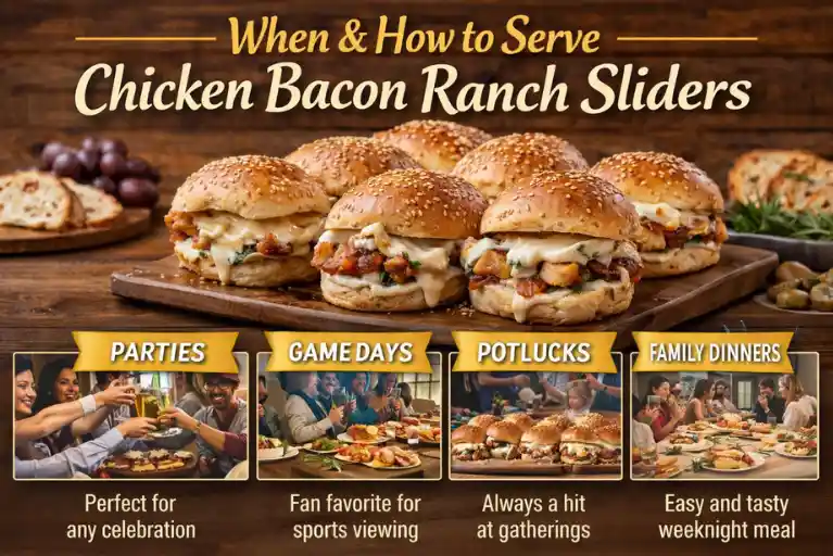 When & How to Serve Chicken Bacon Ranch Sliders