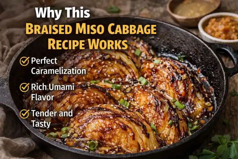 Why This Braised Miso Cabbage Recipe Works