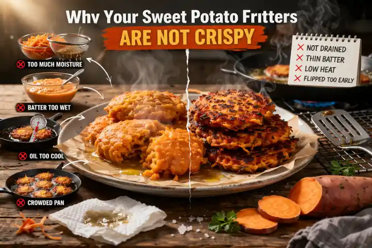 Why Your Sweet Potato Fritters Are Not Crispy