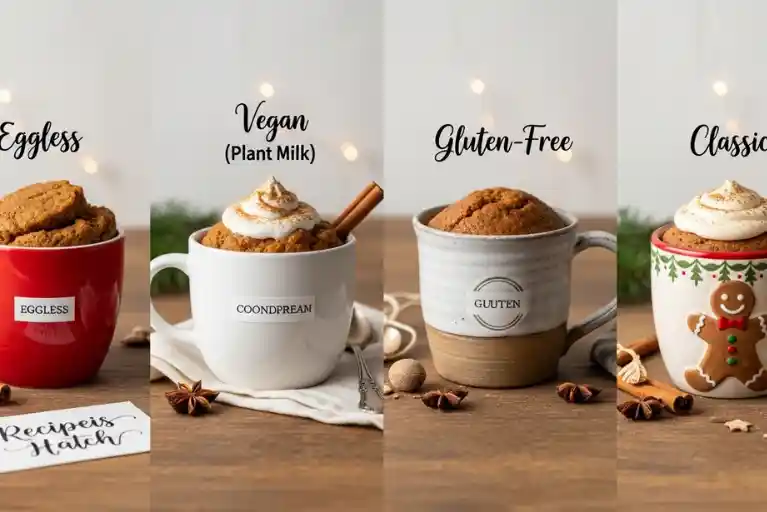 Gingerbread Mug Cake Variations