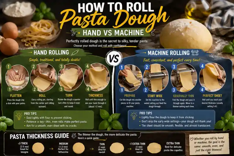 HOW TO ROLL PASTA DOUGH (HAND VS MACHINE)