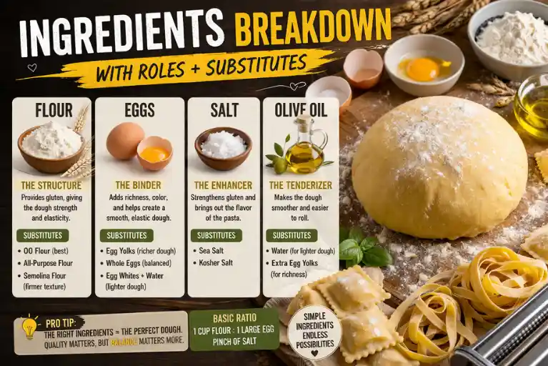 INGREDIENTS BREAKDOWN (WITH ROLES + SUBSTITUTES)