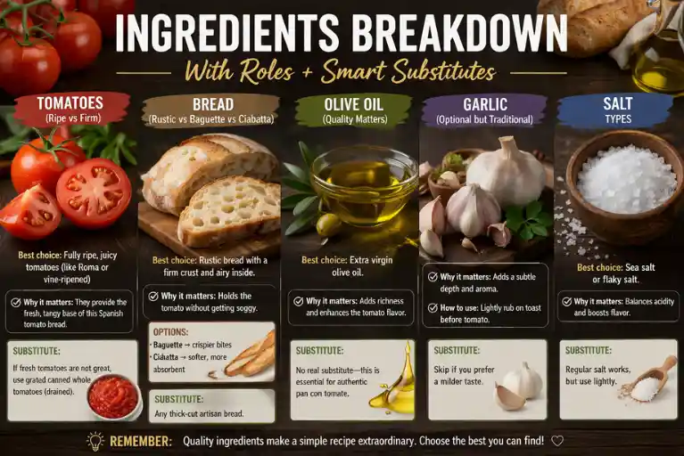 Ingredients Breakdown (With Roles + Smart Substitutes)