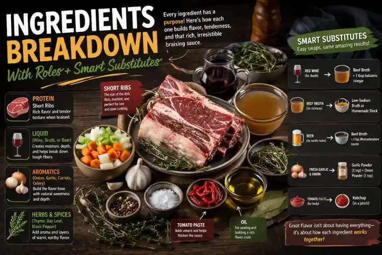 Ingredients Breakdown (With Roles + Smart Substitutes)