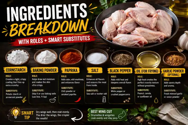 Ingredients Breakdown (With Roles + Smart Substitutes)