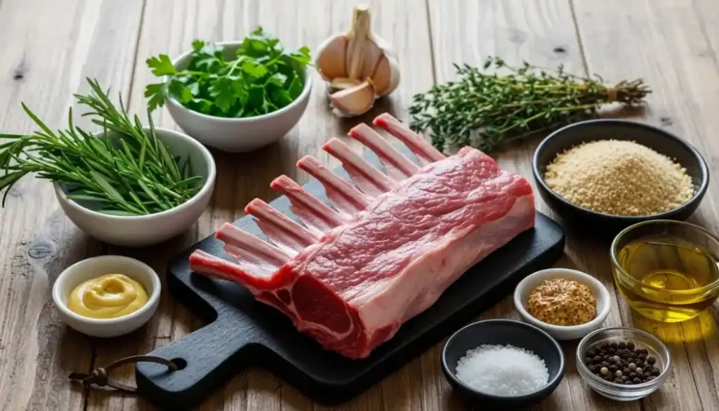 Ingredients for Herb Crusted Rack of Lamb