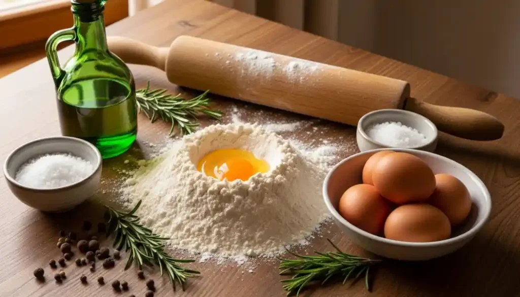 Ingredients for Homemade Pasta Dough