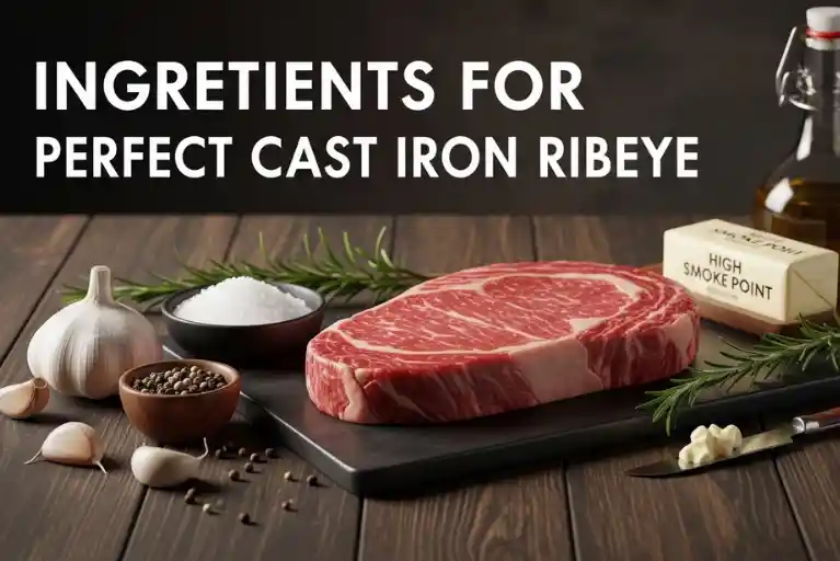 Ingredients for Perfect Cast Iron Ribeye