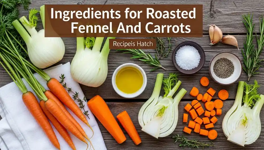 Ingredients for Roasted Fennel and Carrots