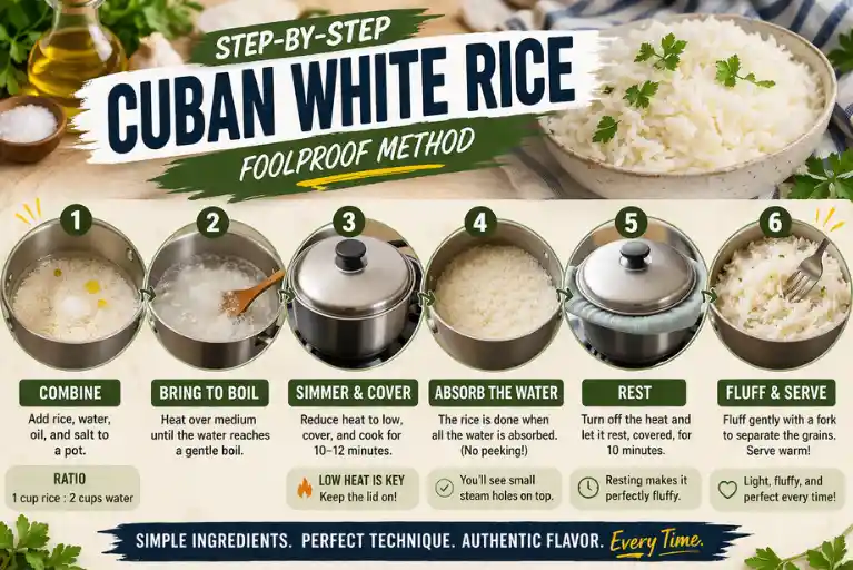 Step-by-Step Cuban White Rice (Foolproof Method)