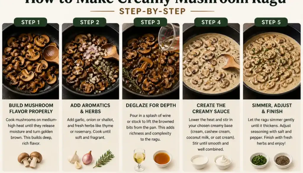 How to Make Creamy Mushroom Ragu (Step-by-Step)