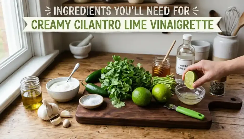 Ingredients You’ll Need for Creamy Cilantro Lime Vinaigrette